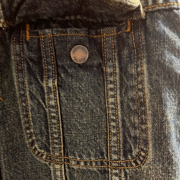 Levi’s Strauss authentic denim jean jacket mens XL dark medium wash - Picture 9 of 15